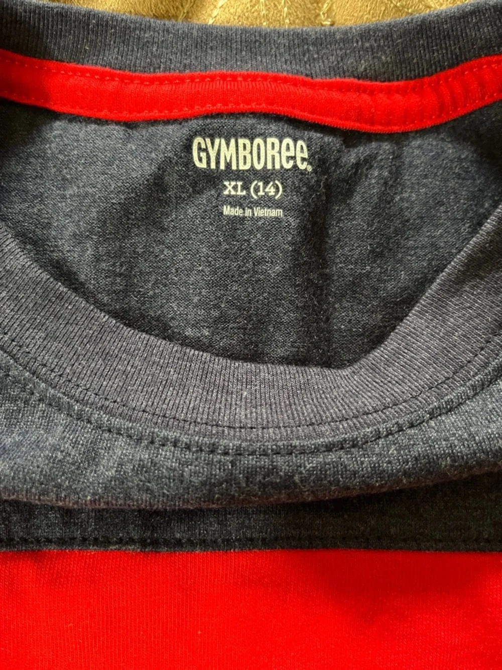 Gymboree Red and Navy Tee - Boys XL (14) - Short Sleeve Shirt
